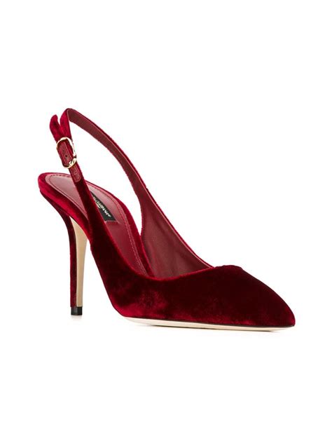 dolce gabbana red stilettos|dolce gabbana slingback pumps.